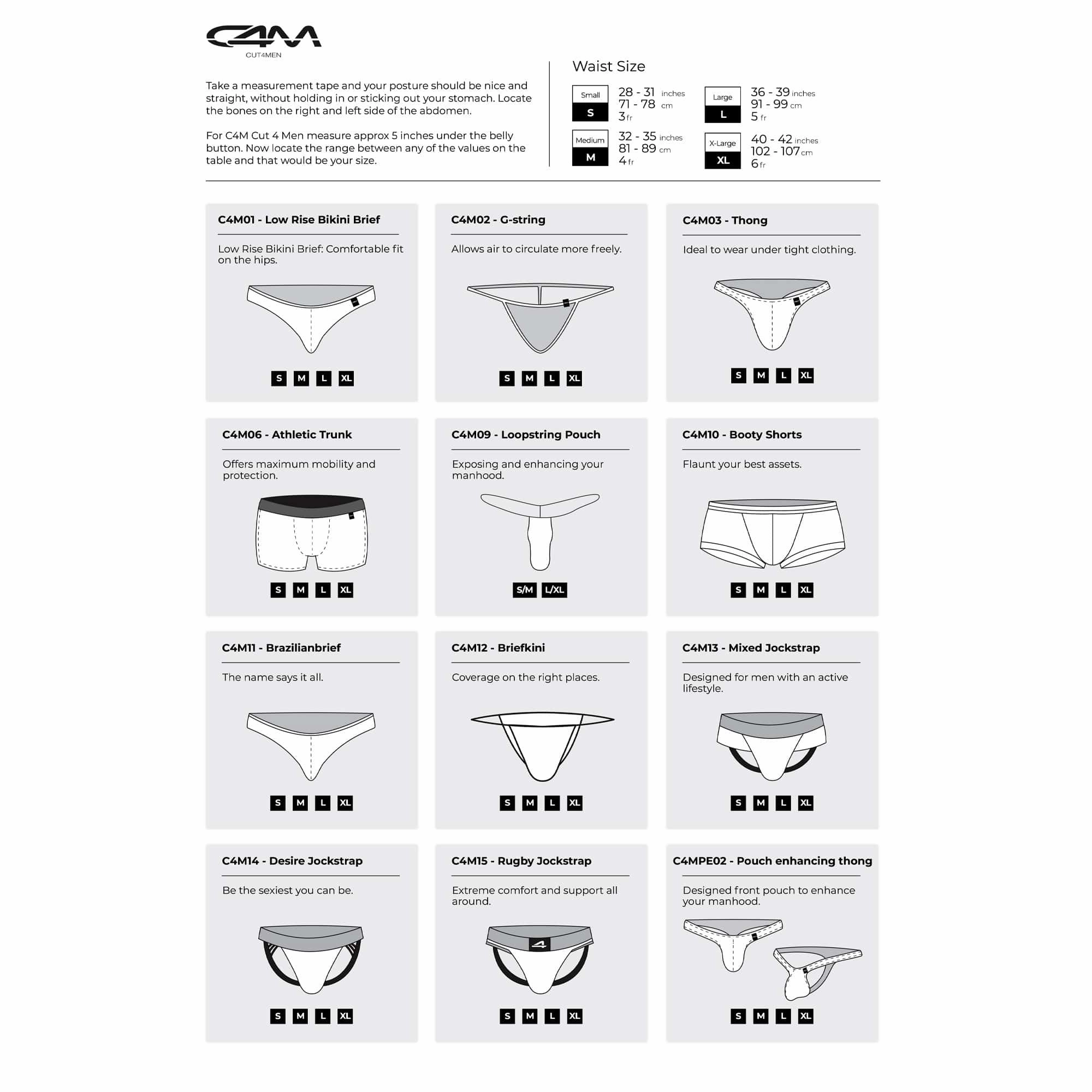 C4M BL4CK Boost Bikini Brief - Leatherette