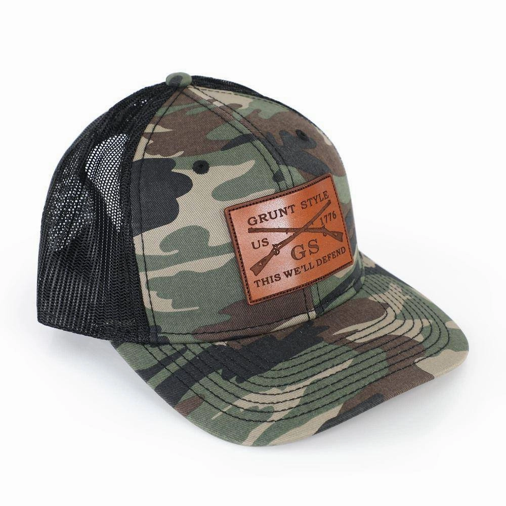 Camo Leather Logo Hat