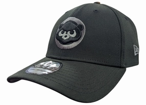 Chicago Cubs New Era Cooperstown Collection Black/Graphite 39THIRTY Flex Hat