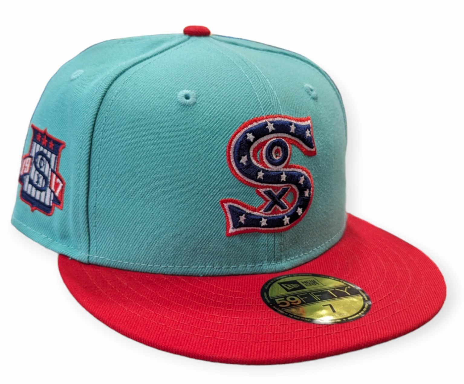 Chicago White Sox 1917 New Era 2 Tone Mint/Red 59FIFTY Fitted Hat