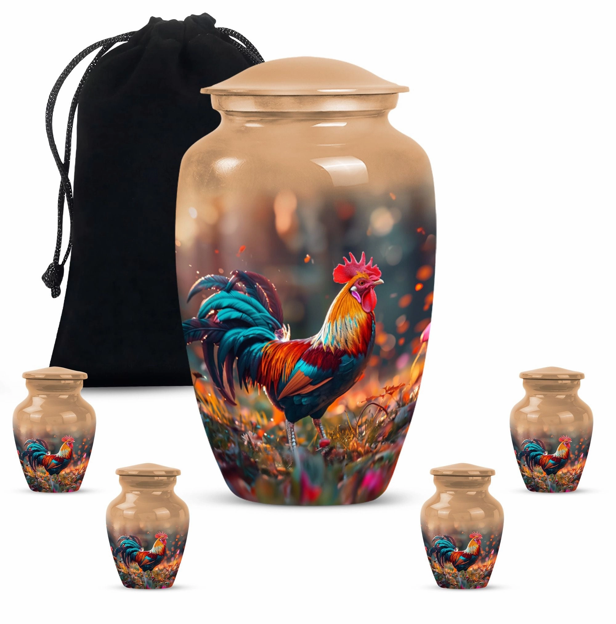 Chicken Urn Tranquility: Personalized Memorial Burial Ash Urns For Humans
