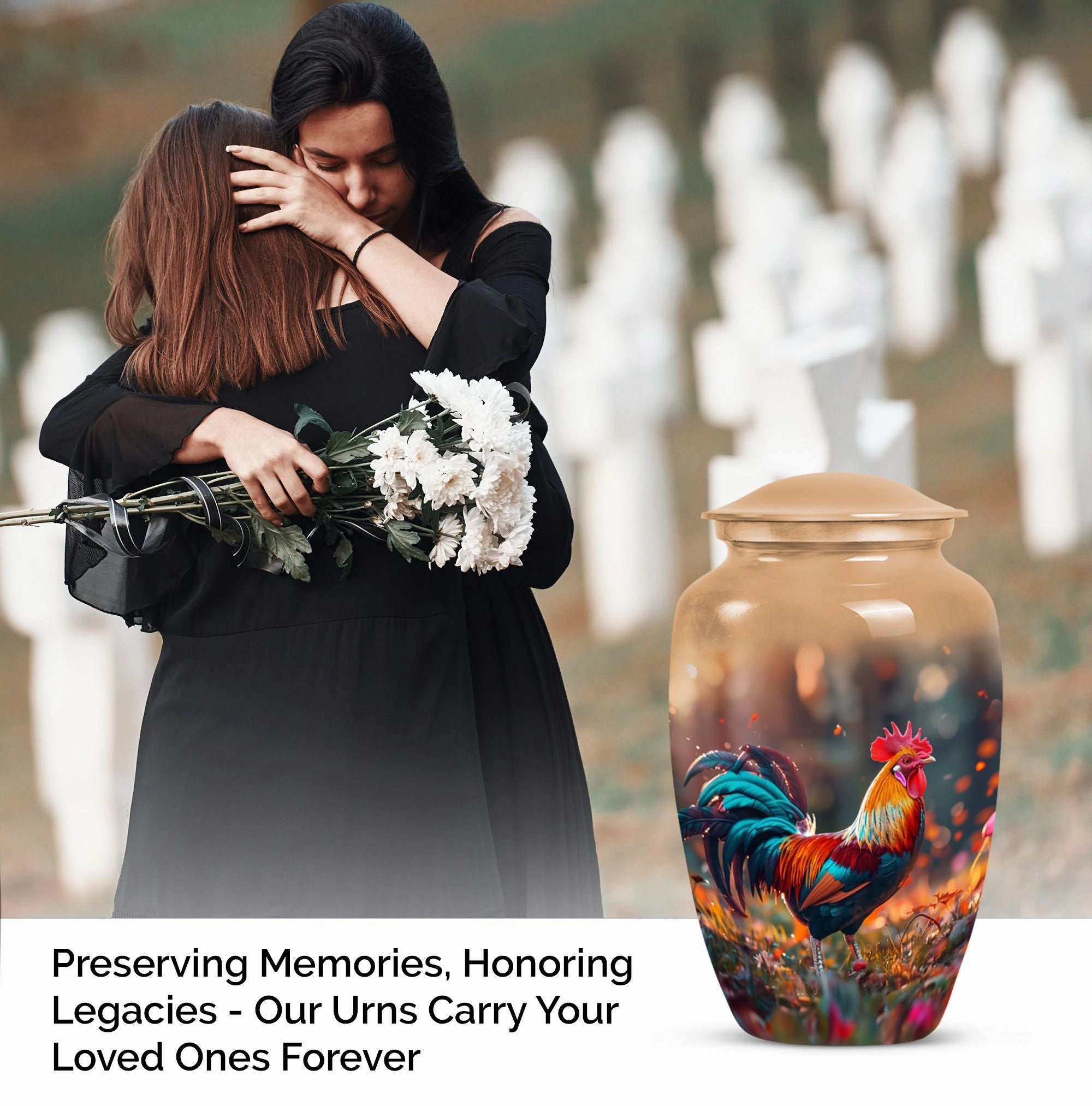 Chicken Urn Tranquility: Personalized Memorial Burial Ash Urns For Humans