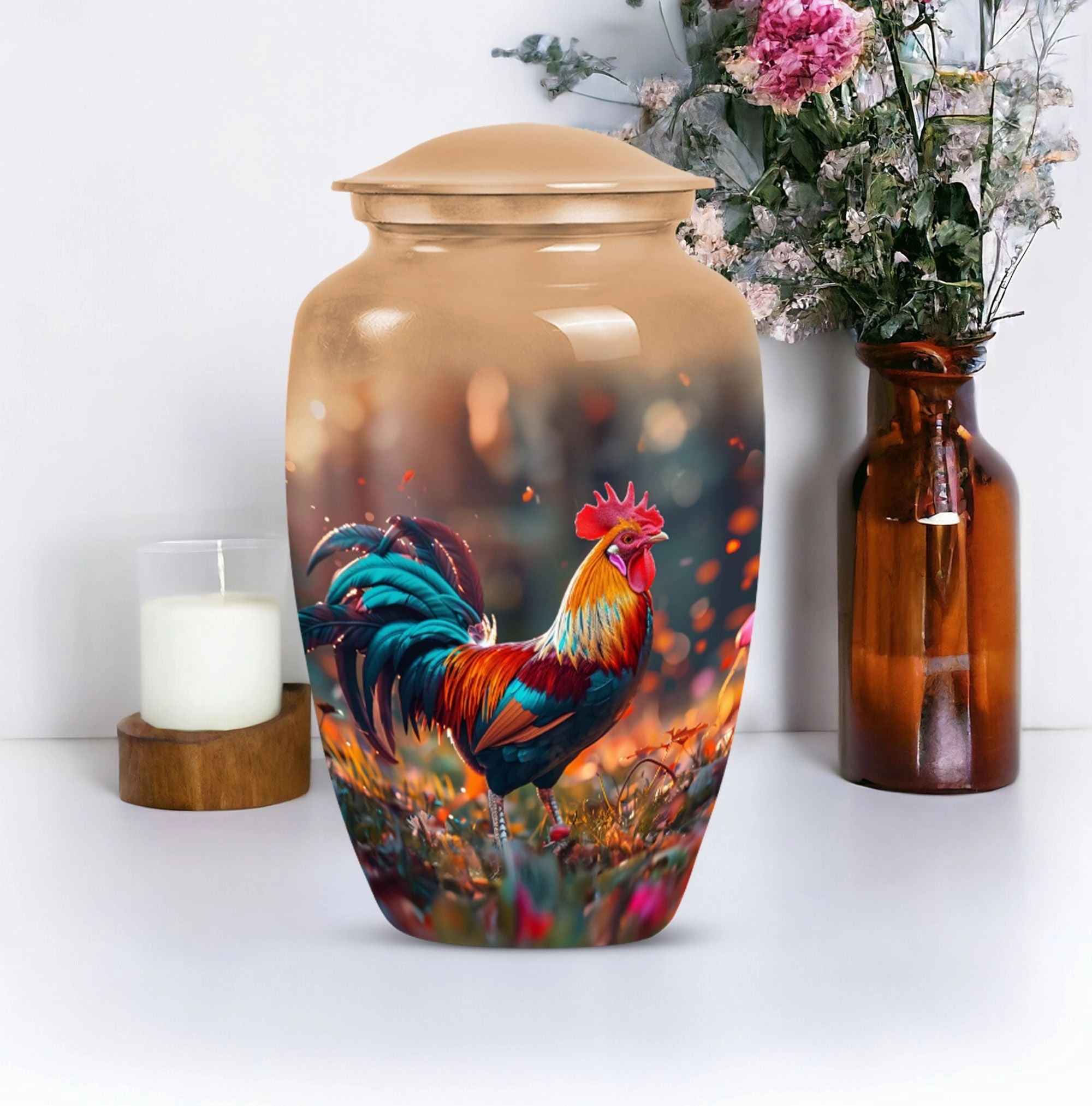 Chicken Urn Tranquility: Personalized Memorial Burial Ash Urns For Humans