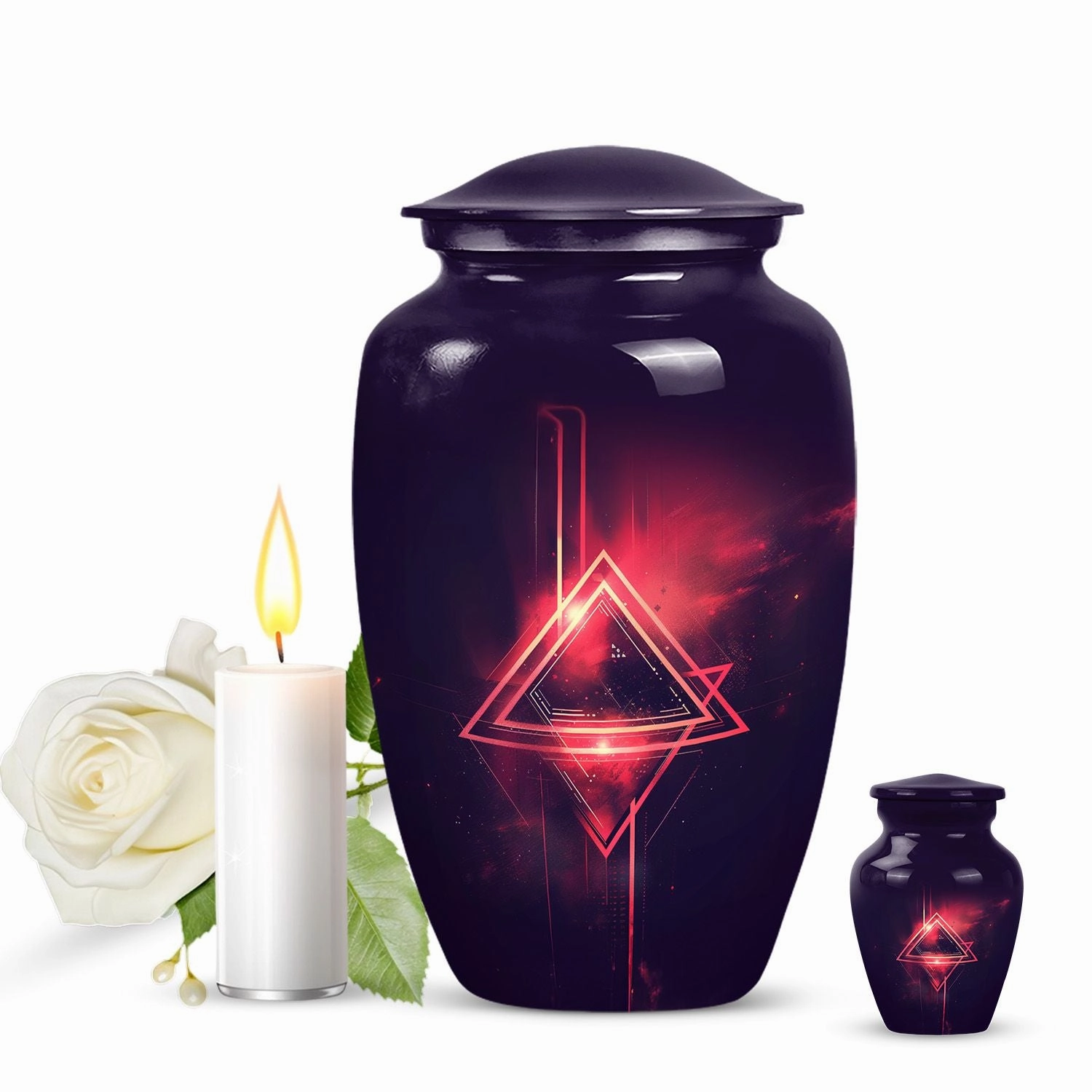 Classic Faithful Departure: Catholic Funeral Urn for Men Ashes