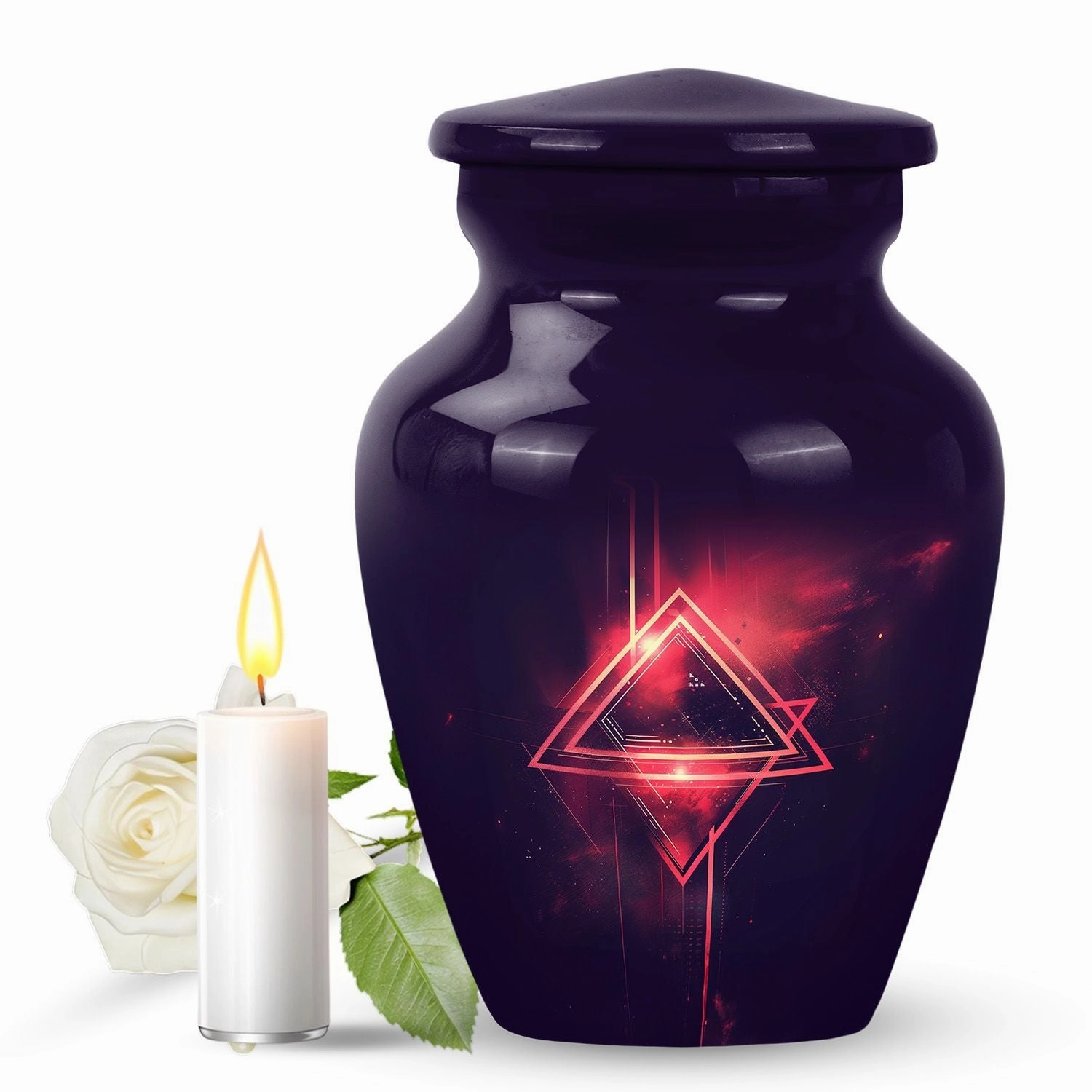 Classic Faithful Departure: Catholic Funeral Urn for Men Ashes