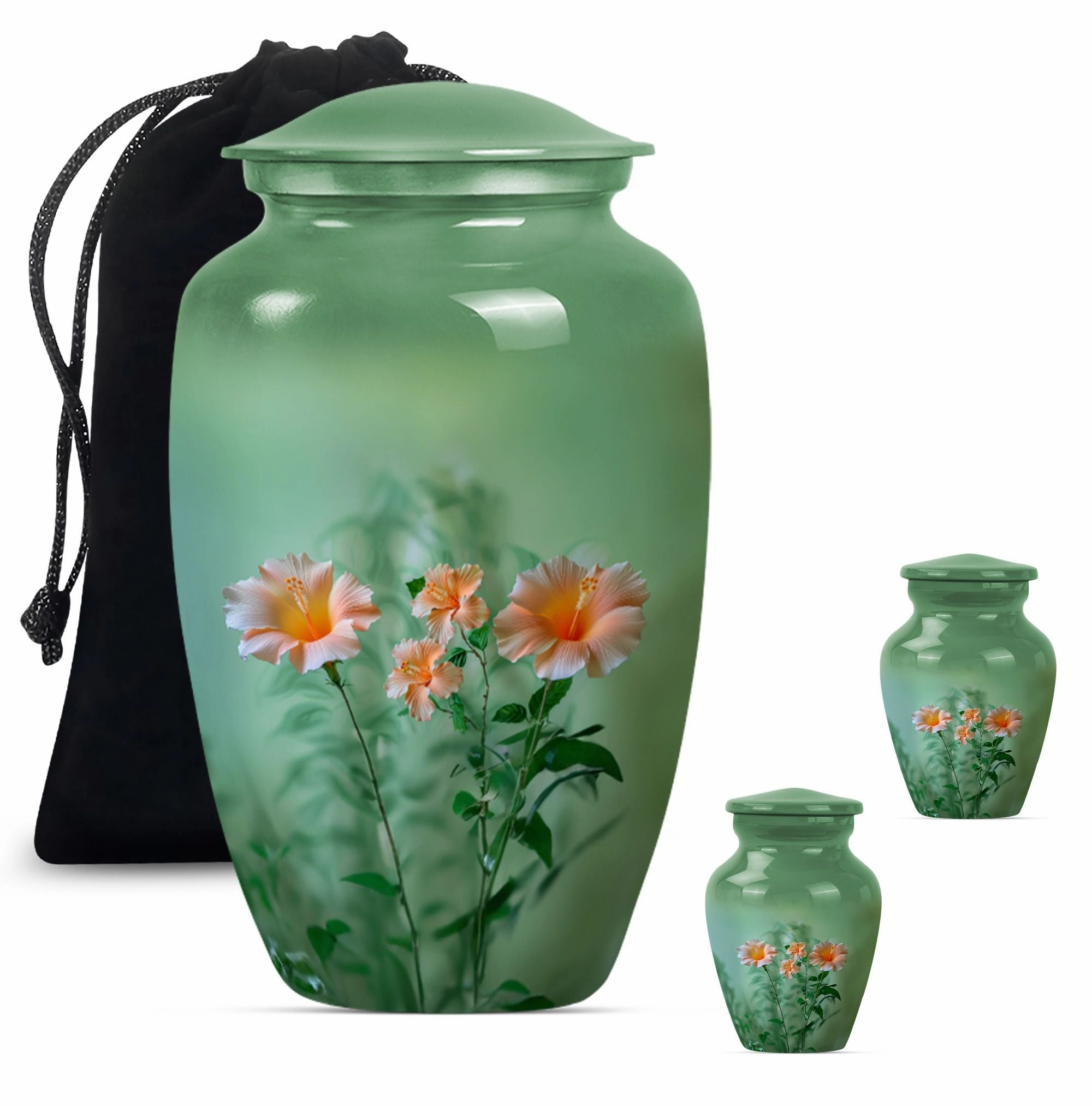 Classic Flowers Urn: Cremation Urn for Men Ashes