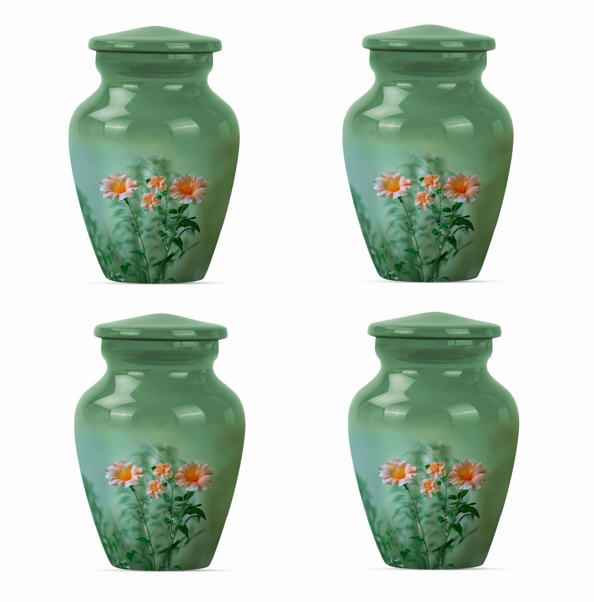 Classic Flowers Urn: Cremation Urn for Men Ashes