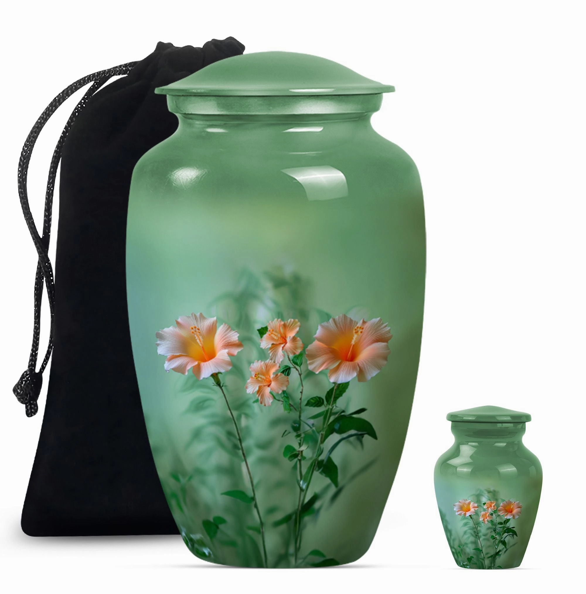 Classic Flowers Urn: Cremation Urn for Men Ashes
