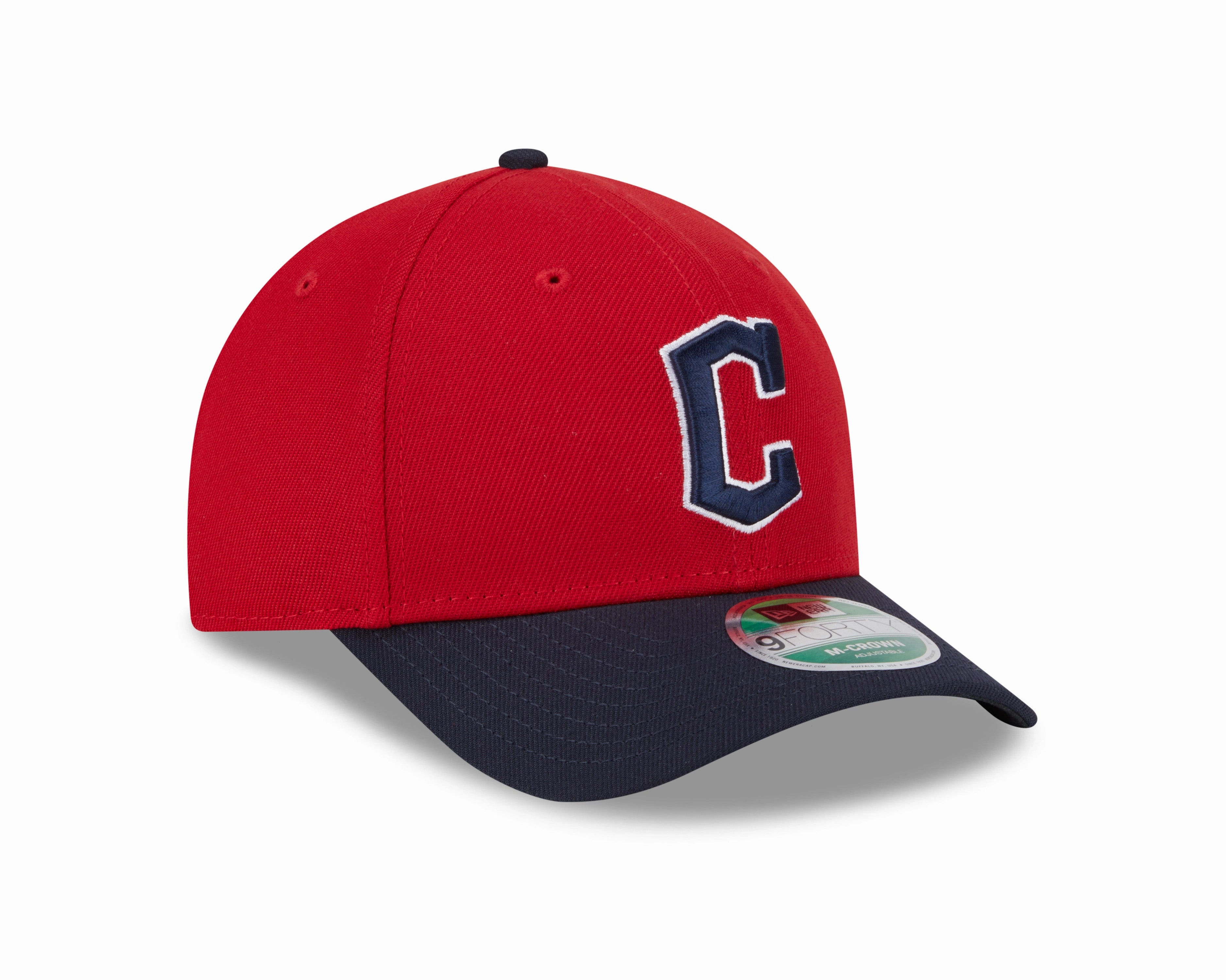 Cleveland Guardians Red/Navy New Era Player Replica M-Crown 9FORTY Adjustable Hat