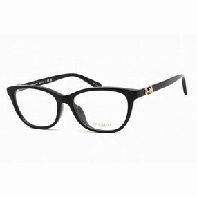Coach Women's Eyeglasses - Clear Demo Lens Black Plastic Cat Eye Frame | 0HC6180F 5002