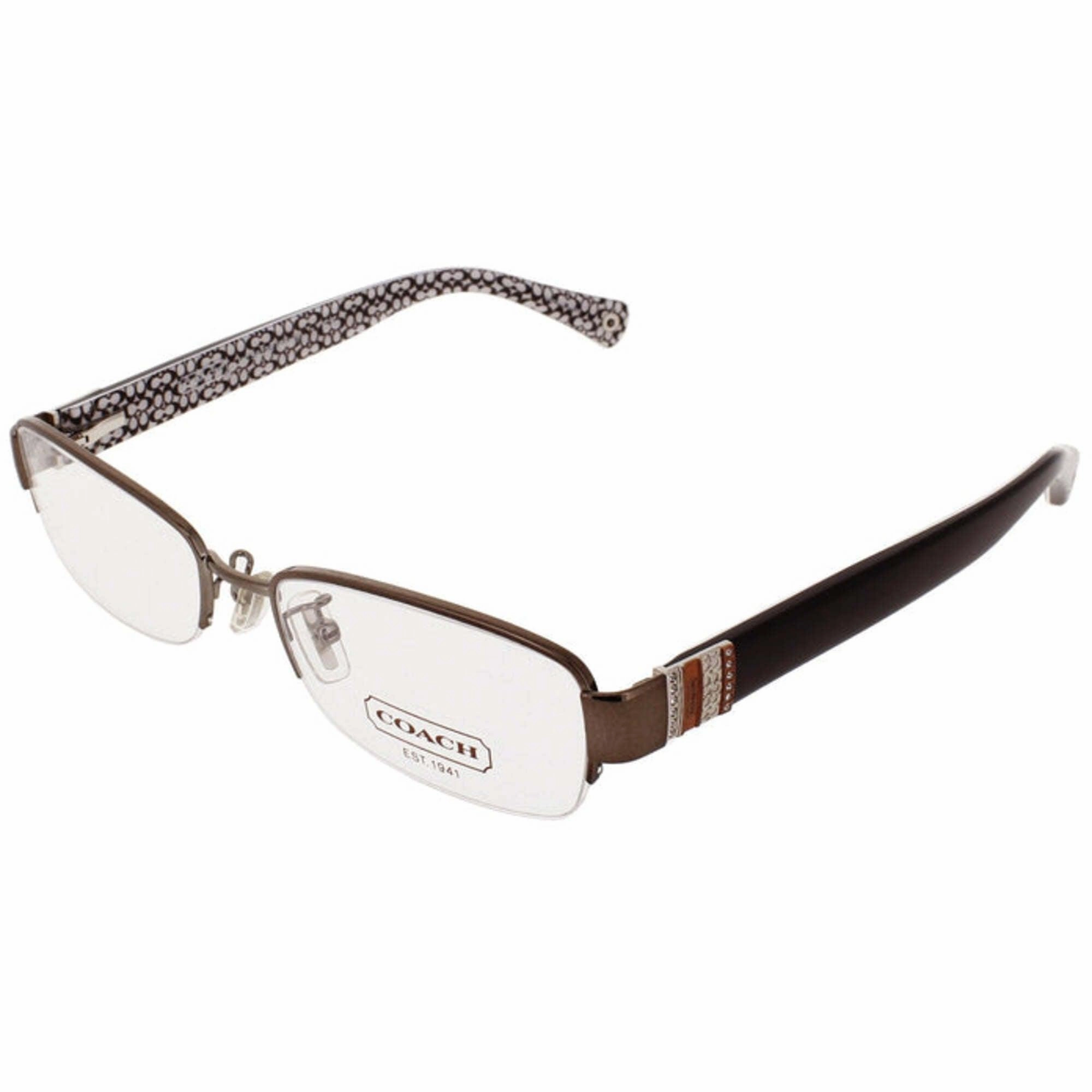 Coach Women's Eyeglasses - Silver Black Half Rim Rectangular Frame | 0HC5027B 9081