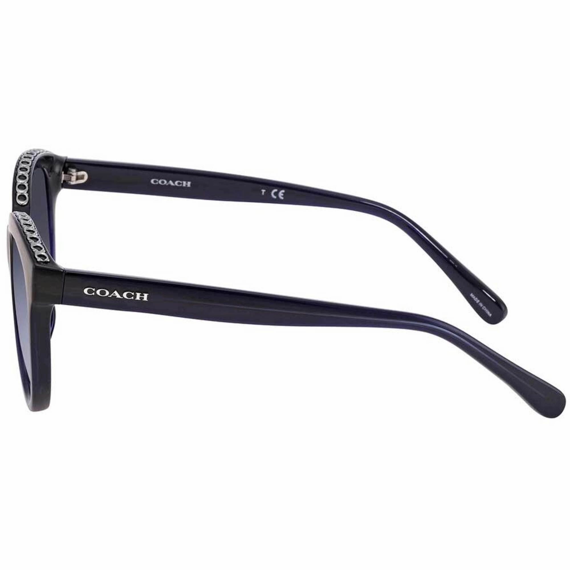 Coach Women's Sunglasses - Blue Grey Gradient Lens Cat Eye Frame | 0HC8297U 54504L52