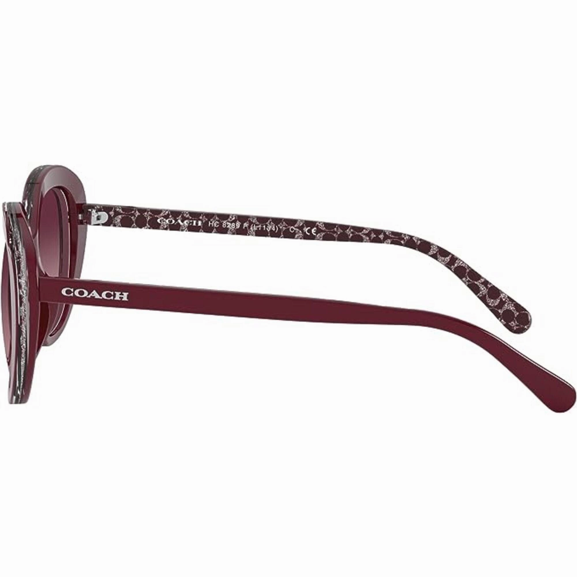 Coach Women's Sunglasses - Burgundy Gradient Lens Butterfly Frame | 0HC8289F 55848H55
