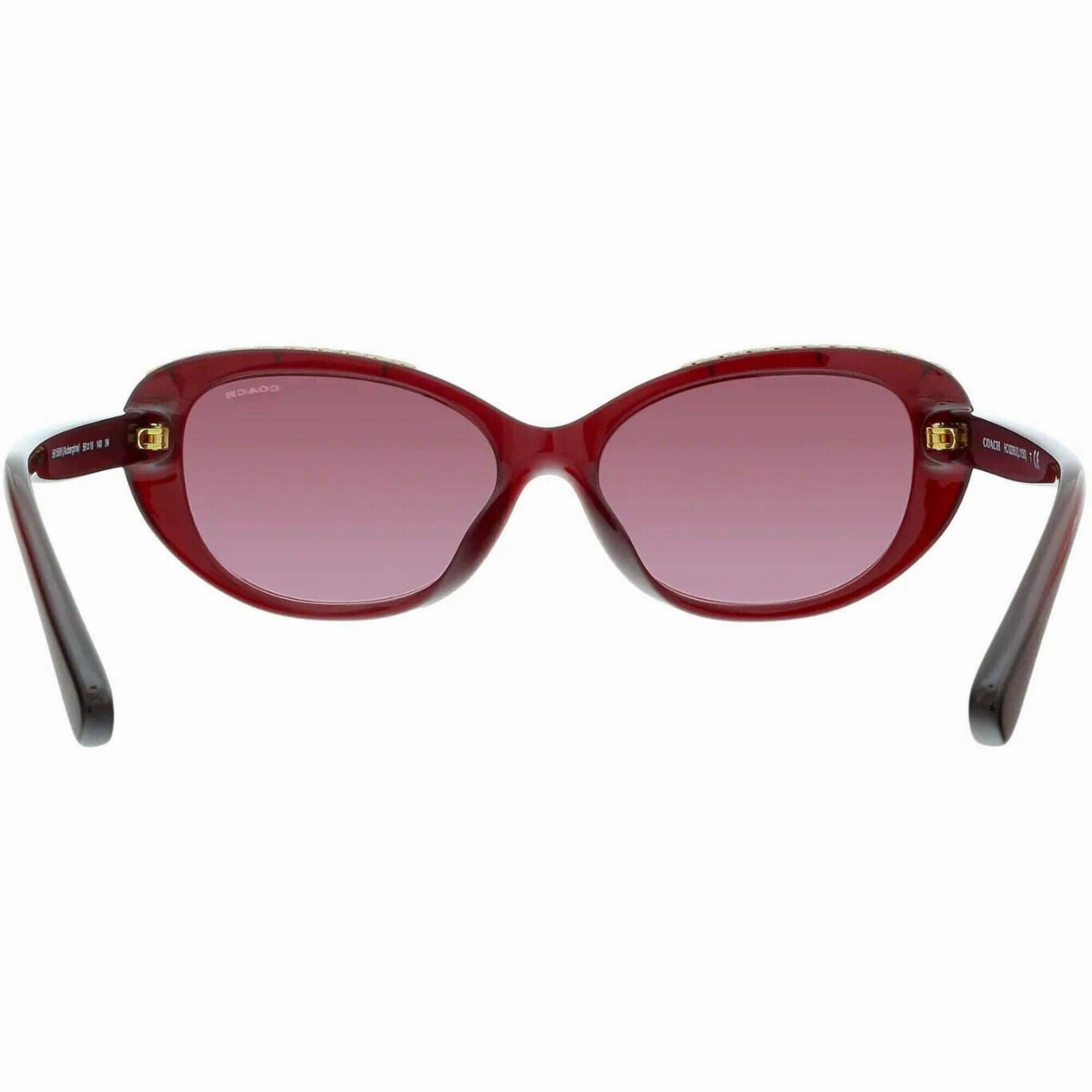 Coach Women's Sunglasses - Burgundy Gradient Lens Cat Eye Frame | 0HC8296U 56158H56