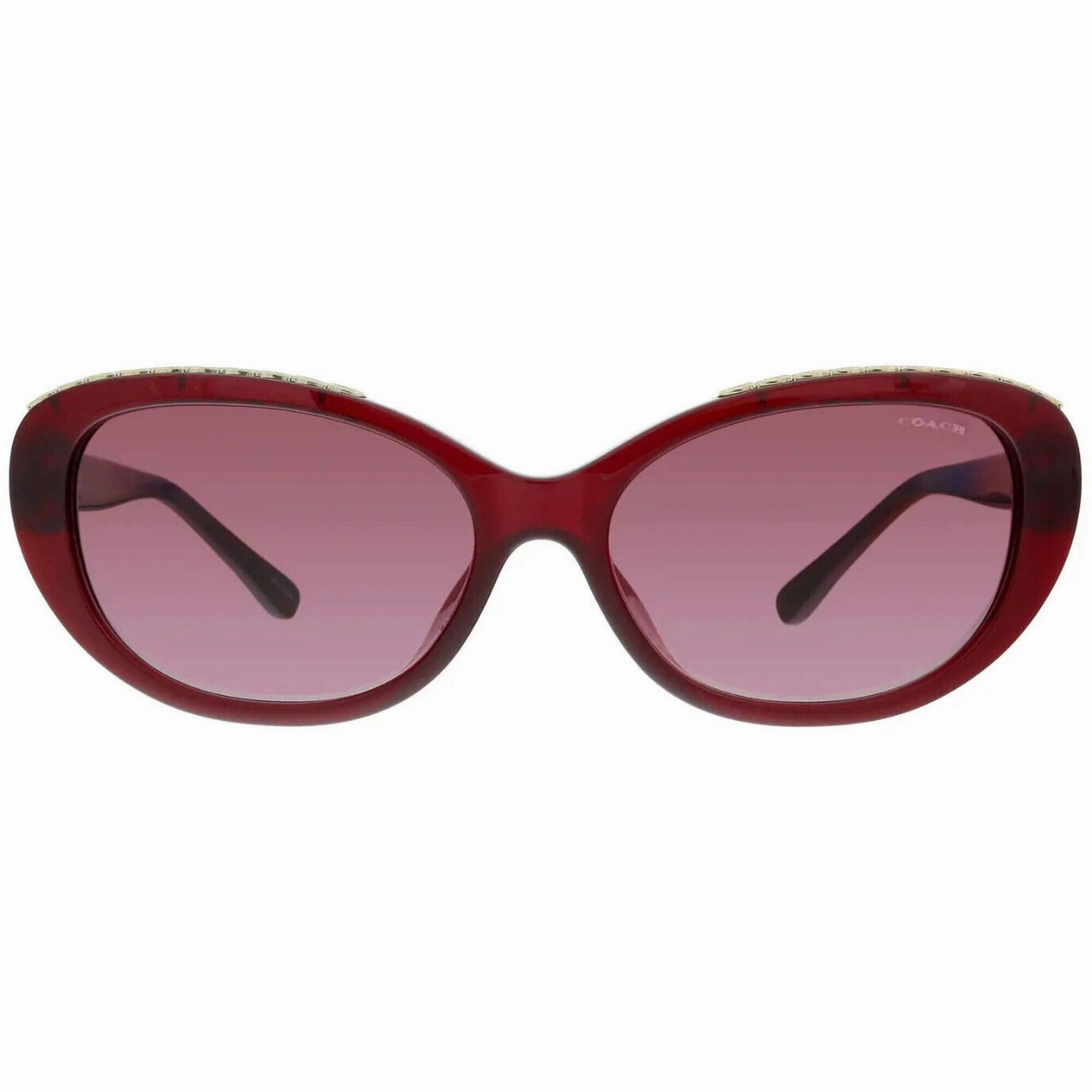 Coach Women's Sunglasses - Burgundy Gradient Lens Cat Eye Frame | 0HC8296U 56158H56