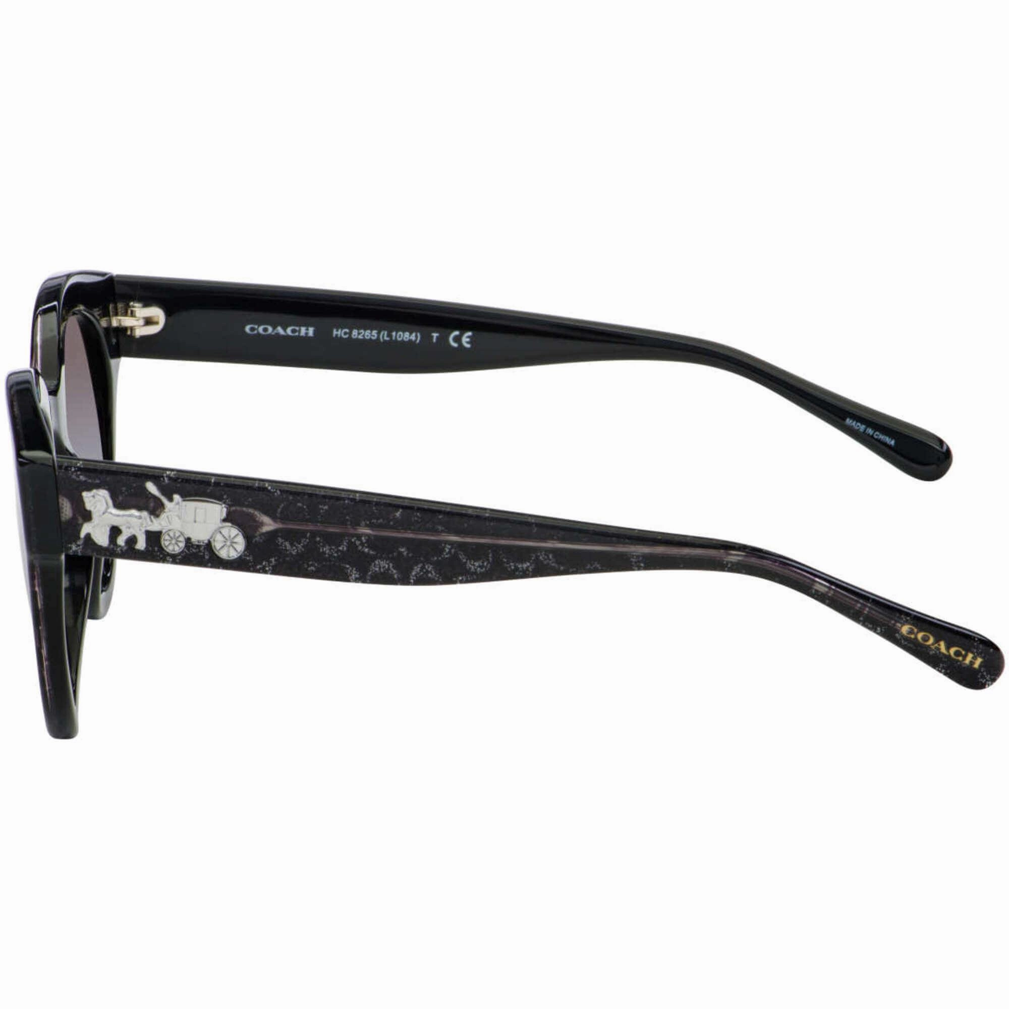 Coach Women's Sunglasses - Dark Grey Gradient Lens Round Frame | 0HC8265 55728G51
