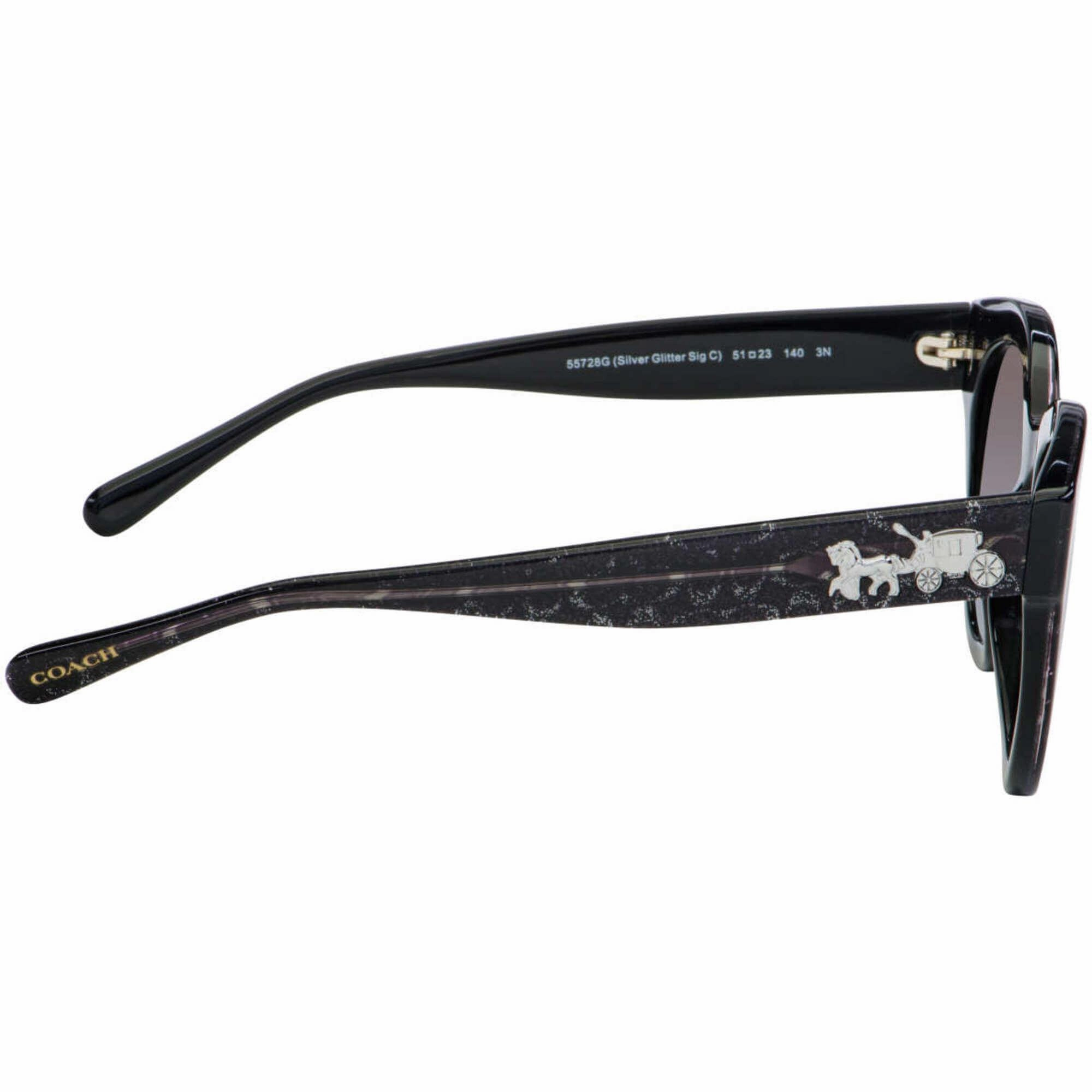 Coach Women's Sunglasses - Dark Grey Gradient Lens Round Frame | 0HC8265 55728G51