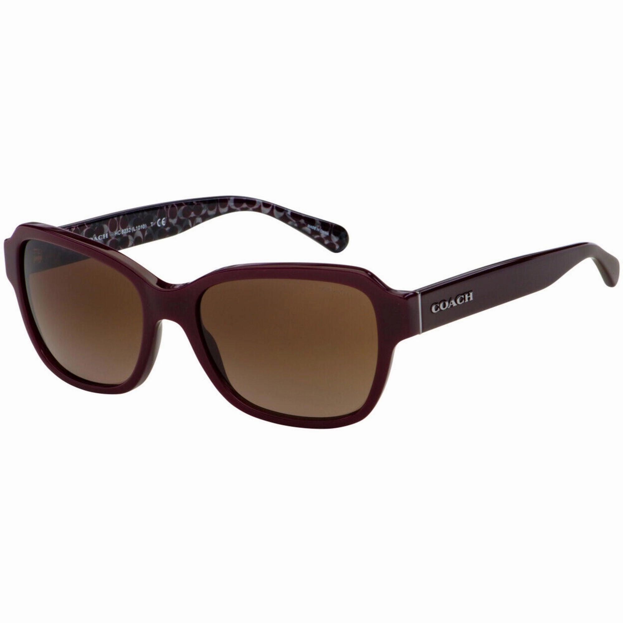 Coach Women's Sunglasses - Full Rim Burgundy Square Plastic Frame | 0HC8232 55091356