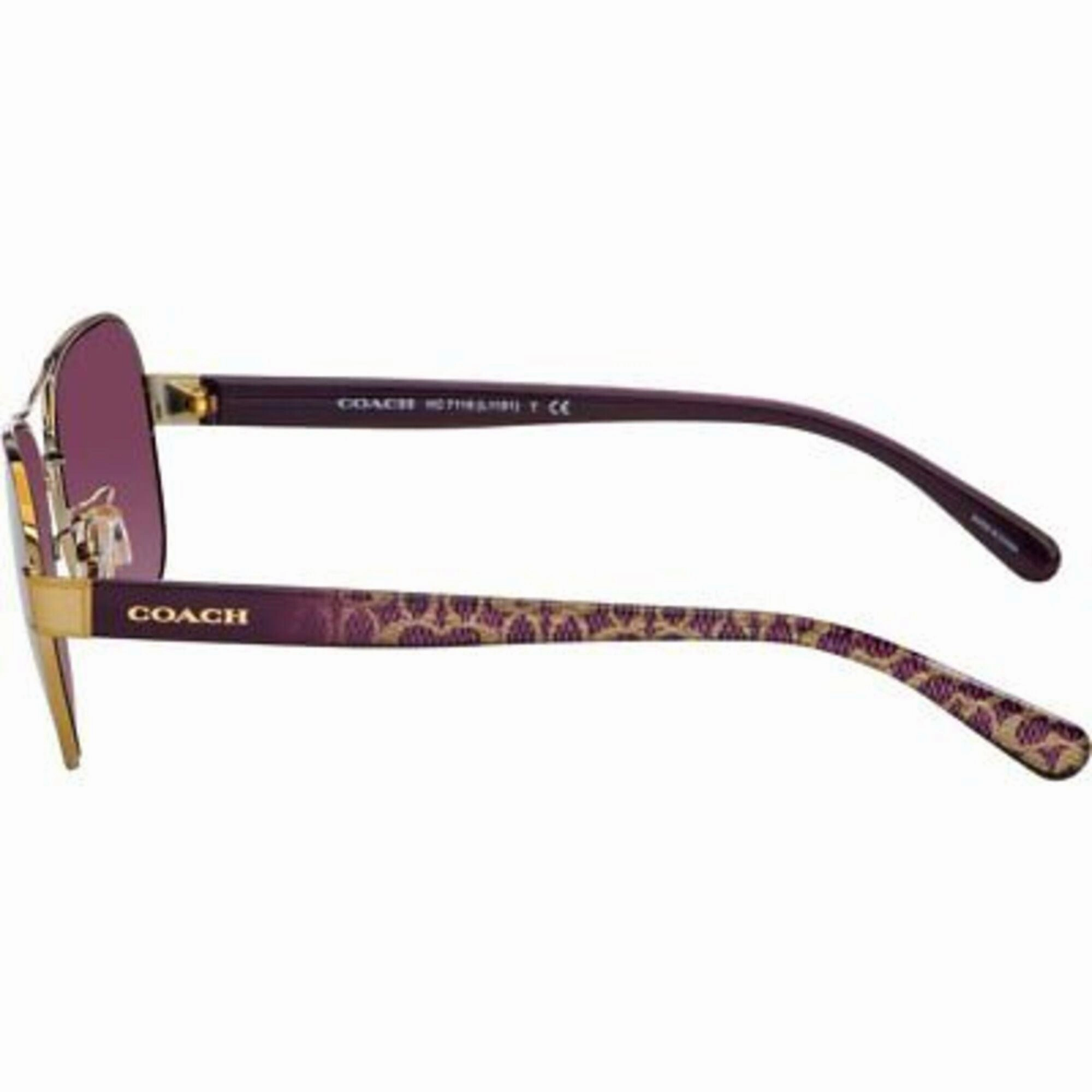 Coach Women's Sunglasses - Full Rim Light Gold/Purple Metal Frame | 0HC7116 90056F57