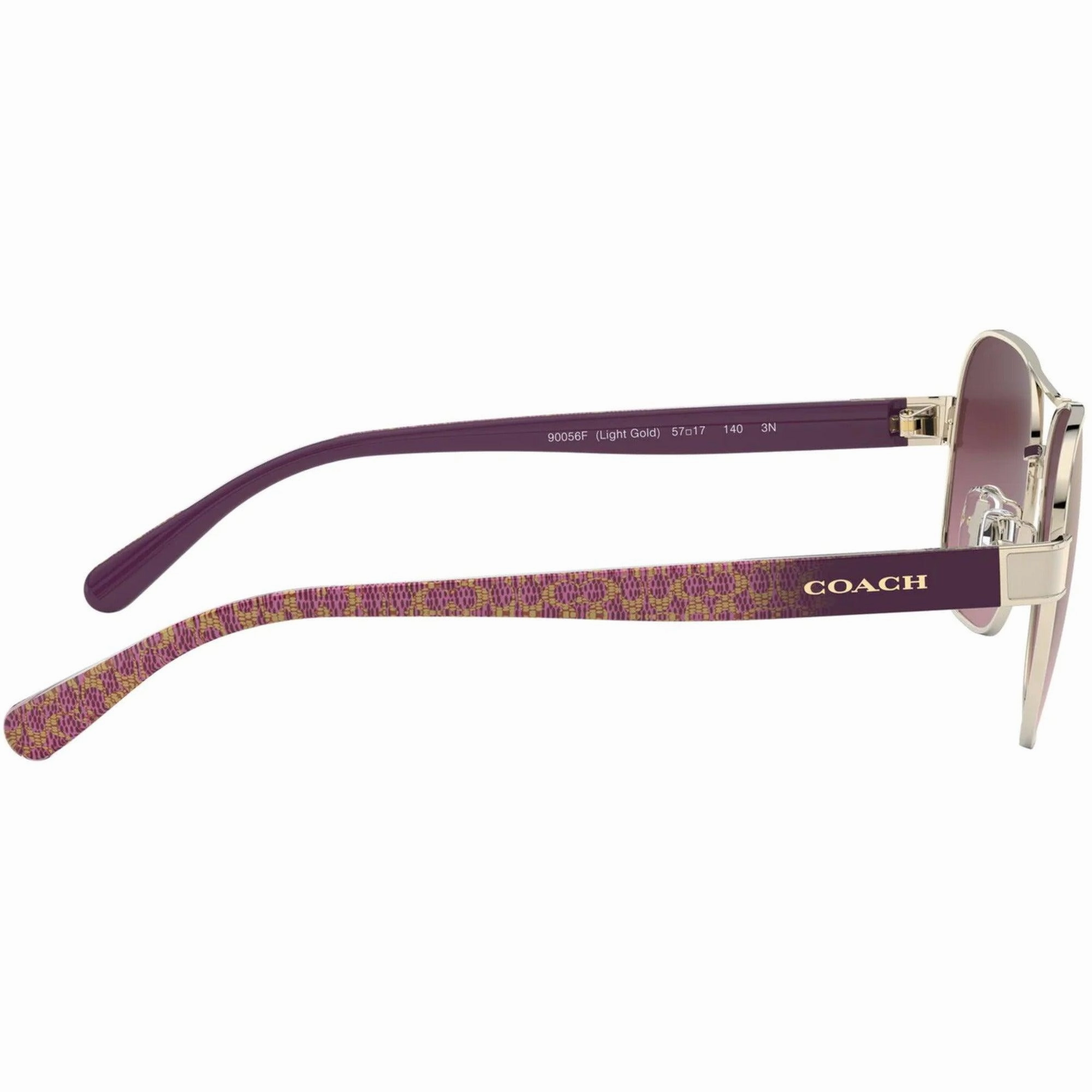 Coach Women's Sunglasses - Full Rim Light Gold/Purple Metal Frame | 0HC7116 90056F57