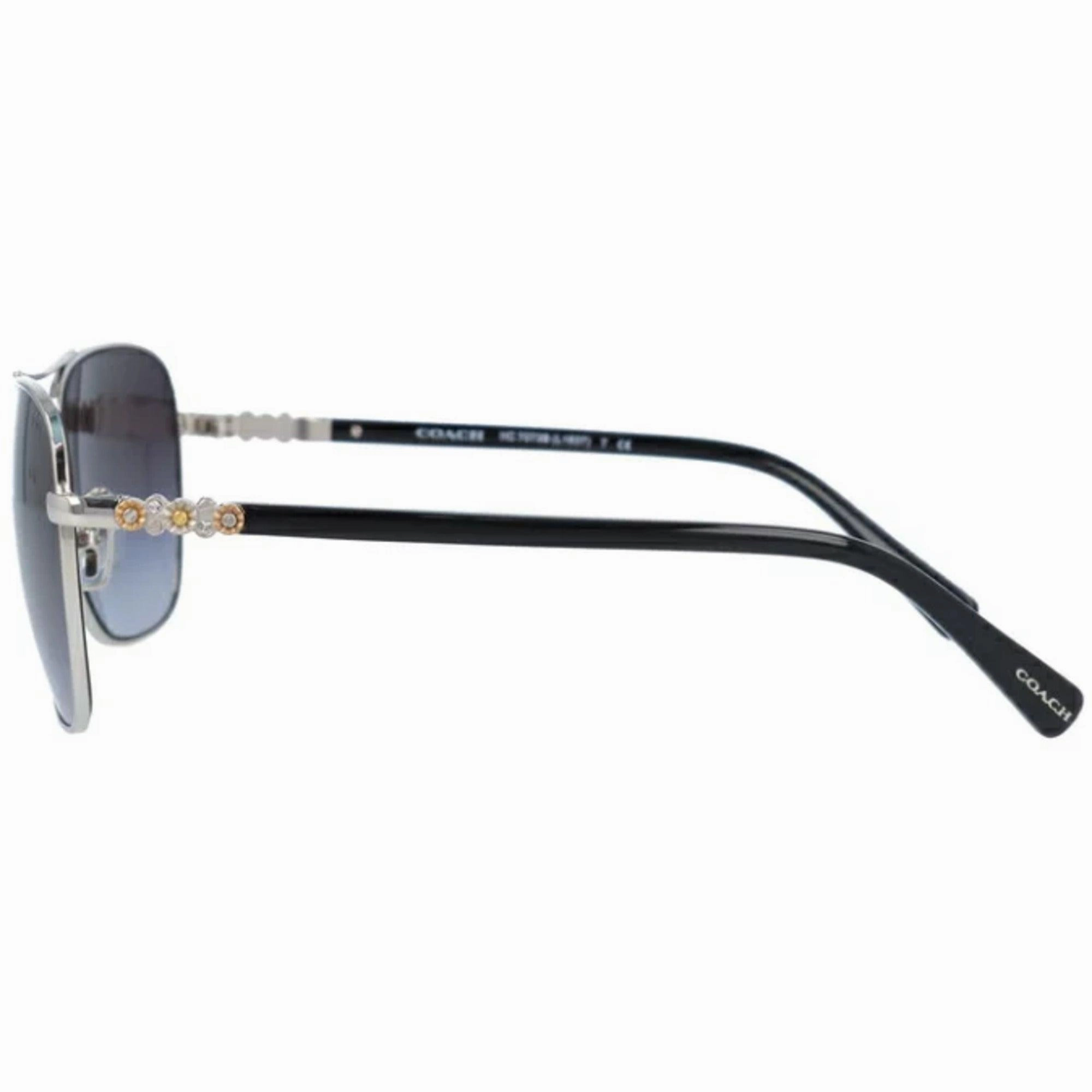 Coach Women's Sunglasses - Full Rim Silver and Black Metal Frame | 0HC7073B 90151159