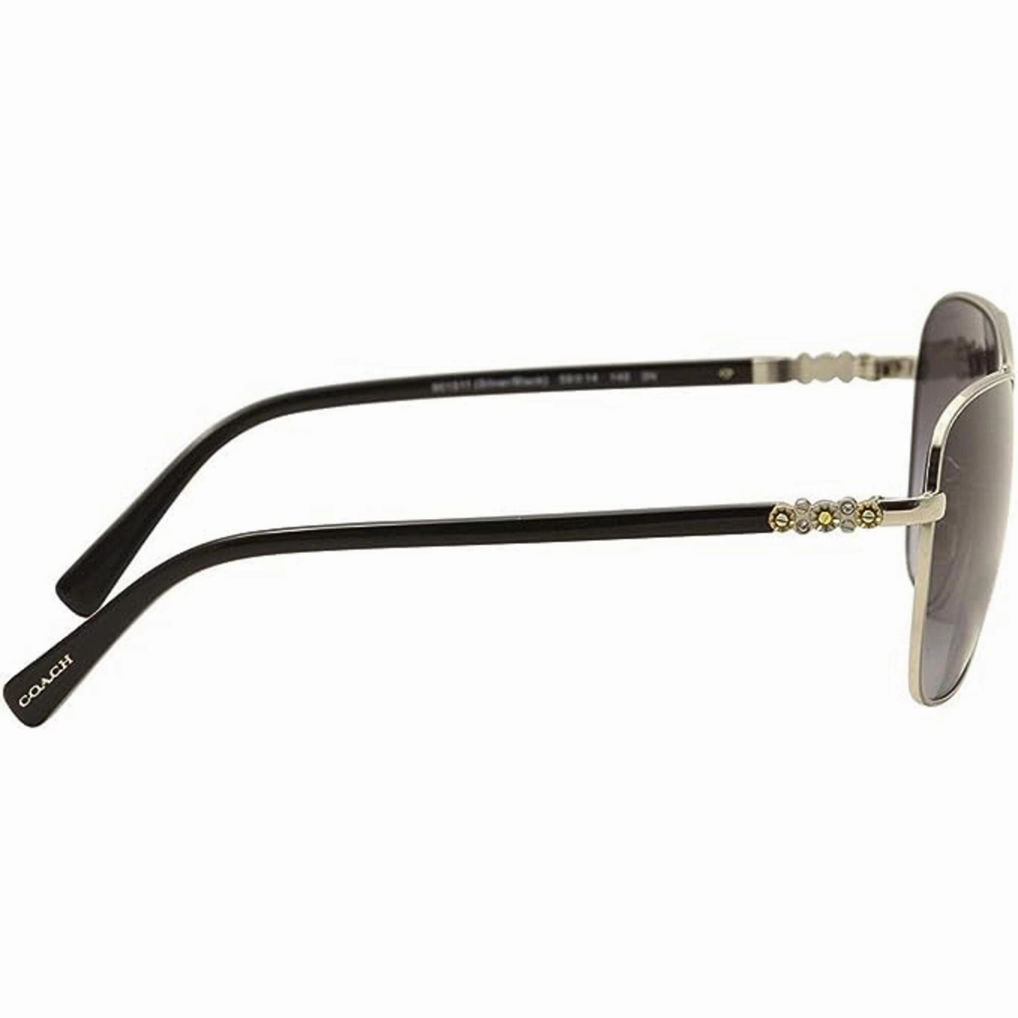 Coach Women's Sunglasses - Full Rim Silver and Black Metal Frame | 0HC7073B 90151159