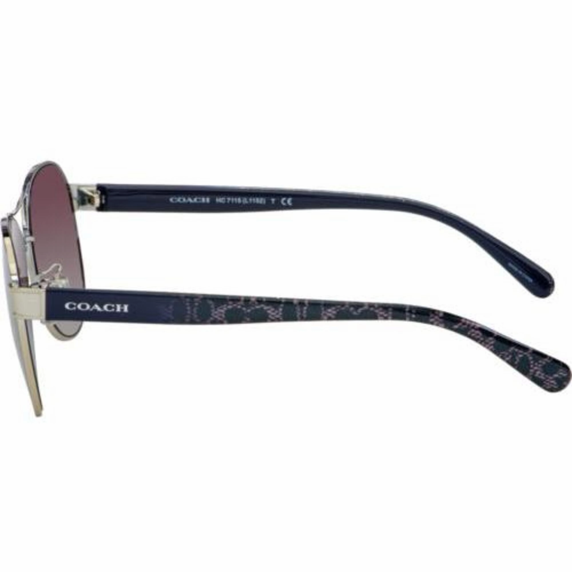 Coach Women's Sunglasses - Full Rim Silver/Dark Blue Metal Frame | 0HC7115 90016I59