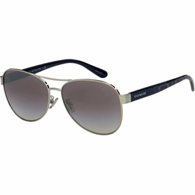 Coach Women's Sunglasses - Full Rim Silver/Dark Blue Metal Frame | 0HC7115 90016I59