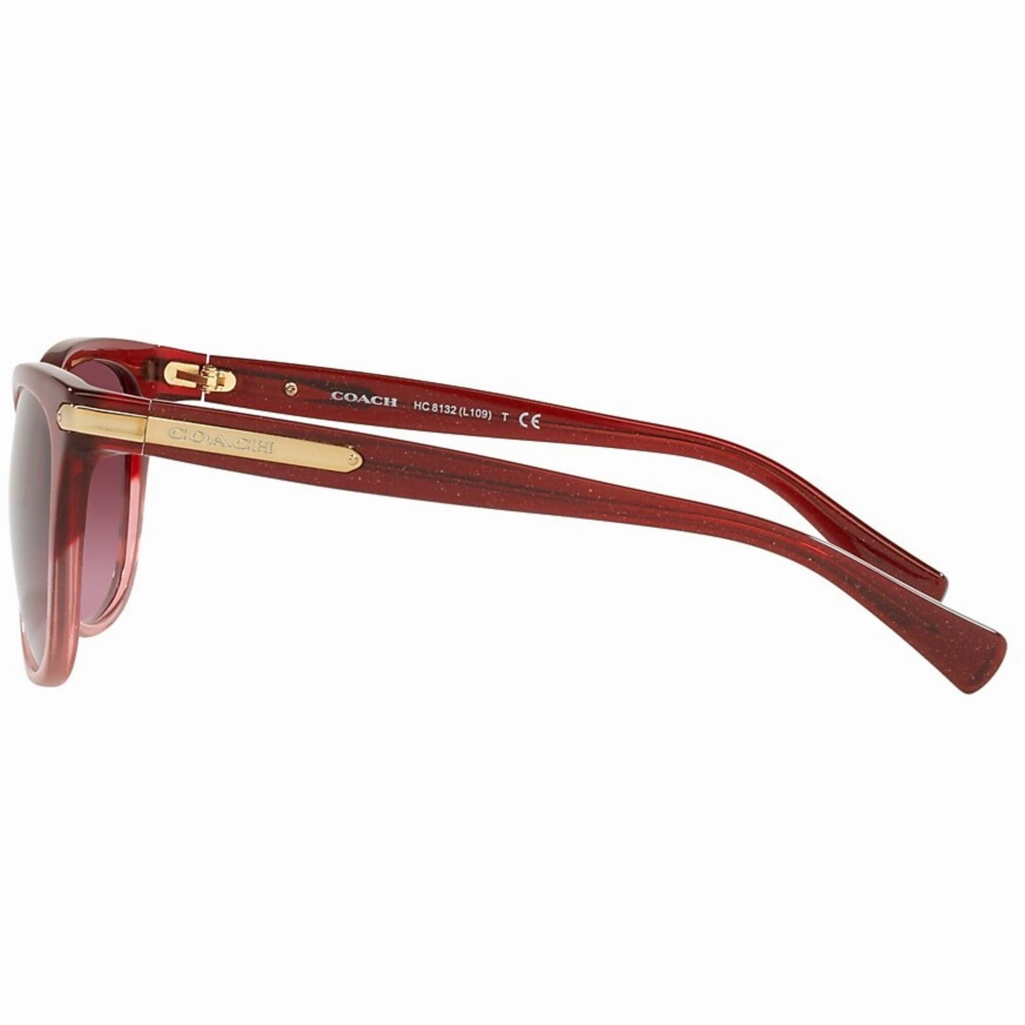 Coach Women's Sunglasses - Shimmer Burgundy/Pink Gradient Frame | 0HC8132 55518H57