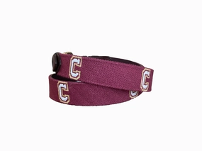 College of Charleston Hand-stitched Needlepoint Belt