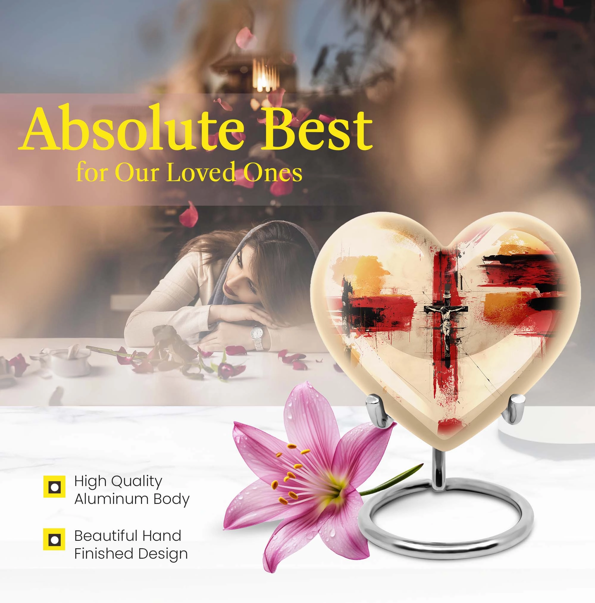 Contemporary Jesus Urn: Artistic Large Memorial Urn
