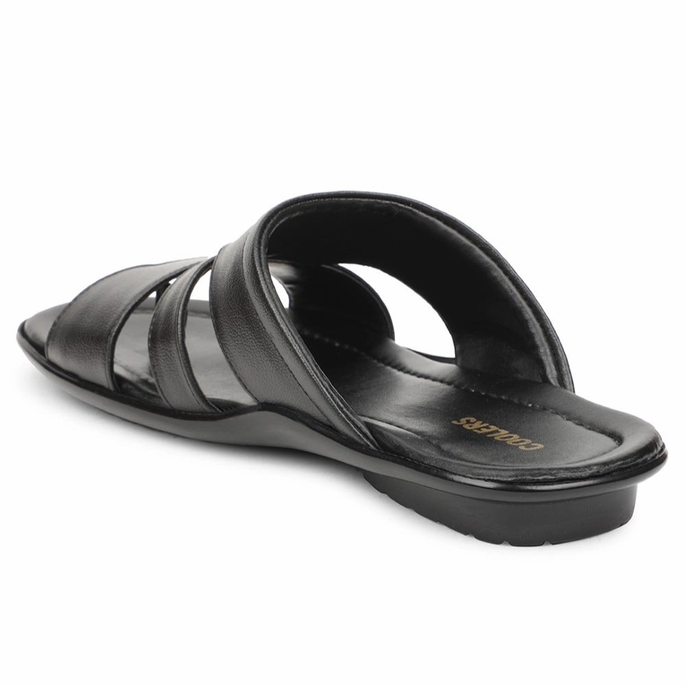 Coolers Black Casual Slipper For Men COOL99-704 By Liberty