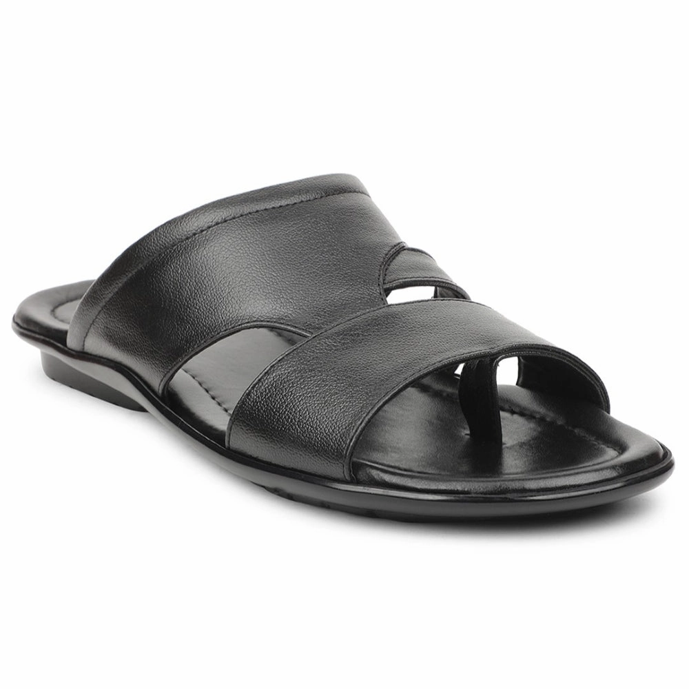 Coolers Black Casual Slipper For Men COOL99-704 By Liberty
