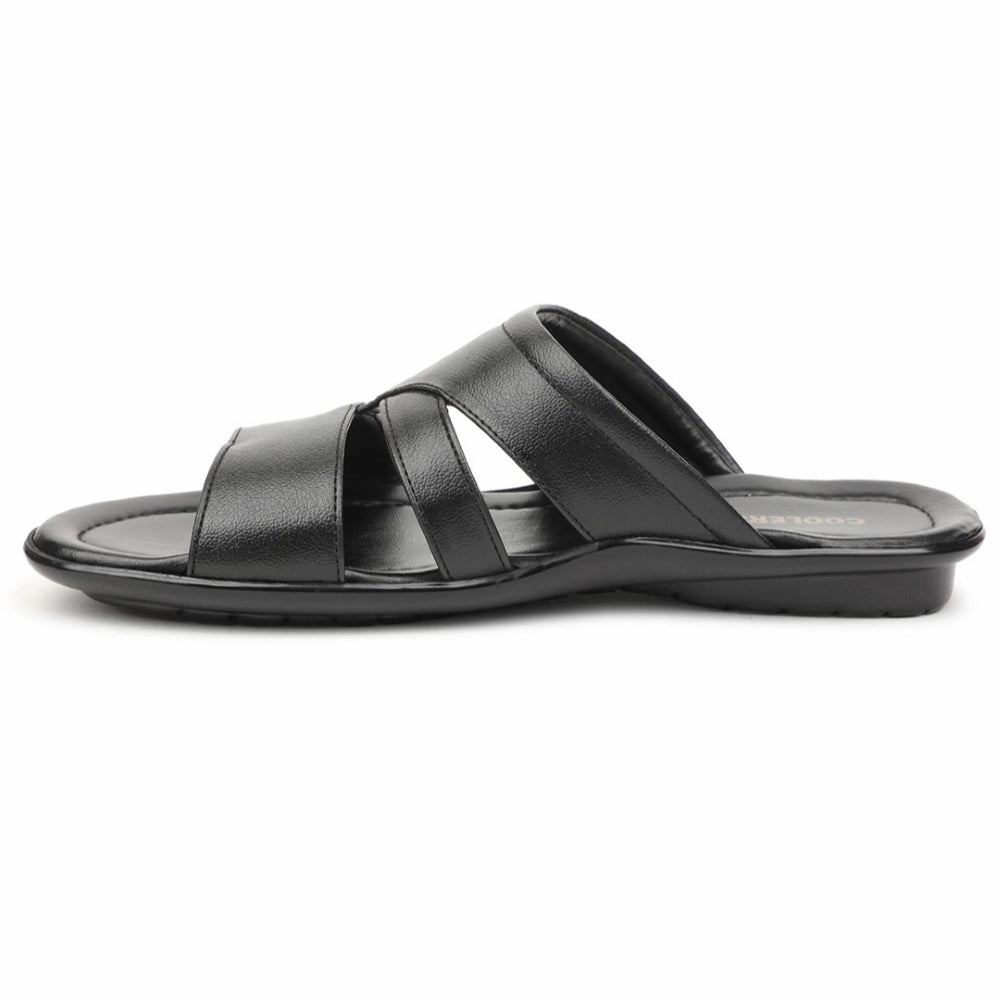 Coolers Black Casual Slipper For Men COOL99-704 By Liberty