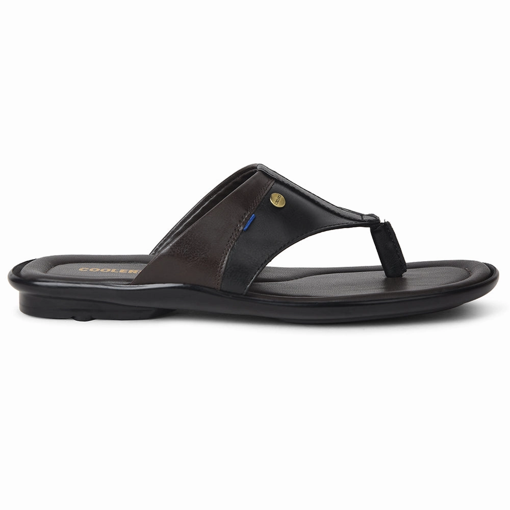 Coolers Black Casual Slipper For Mens SENTOS-5 By Liberty