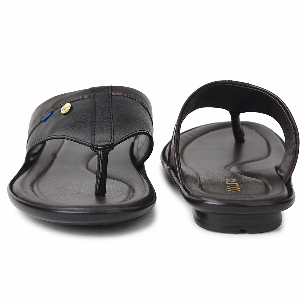 Coolers Black Casual Slipper For Mens SENTOS-5 By Liberty