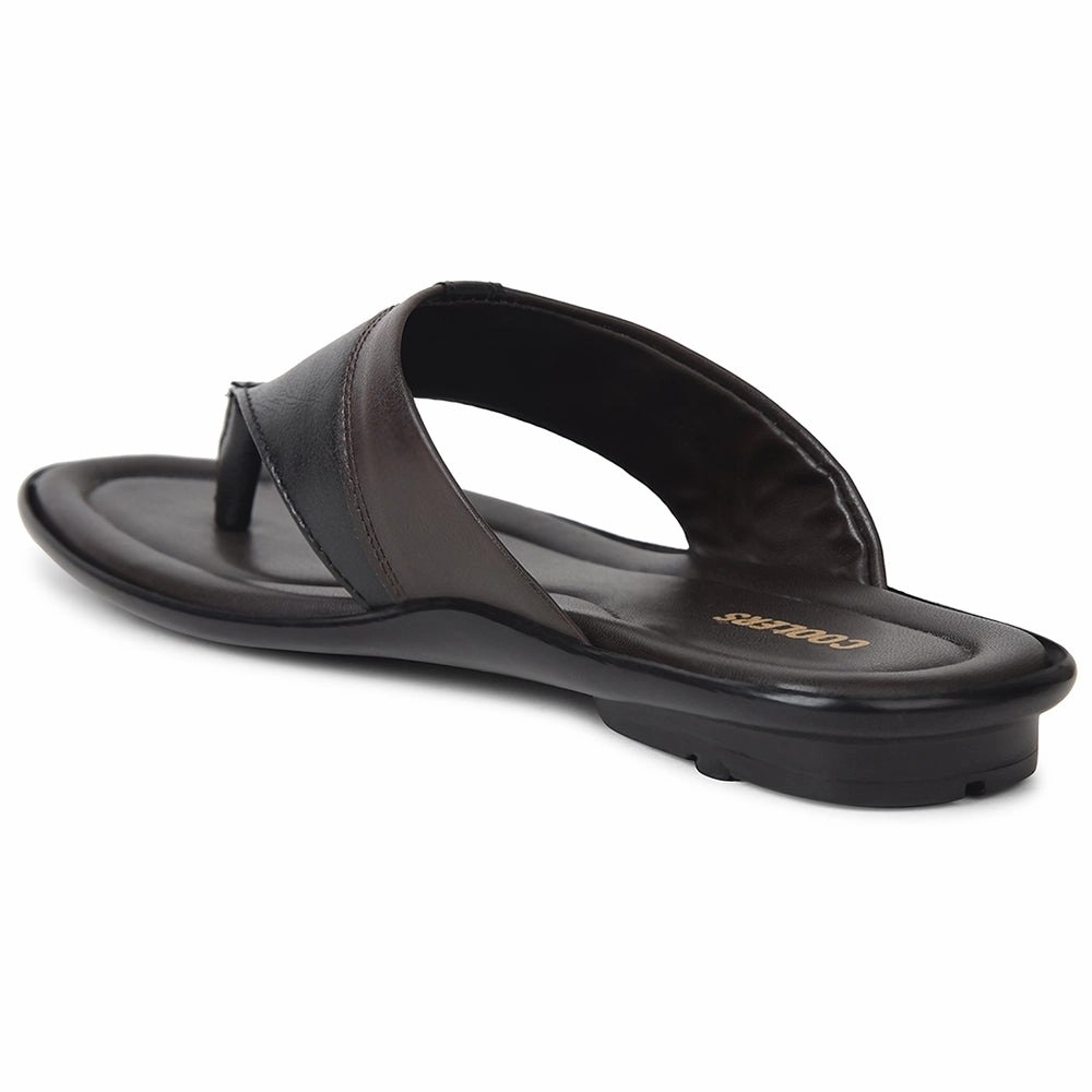 Coolers Black Casual Slipper For Mens SENTOS-5 By Liberty