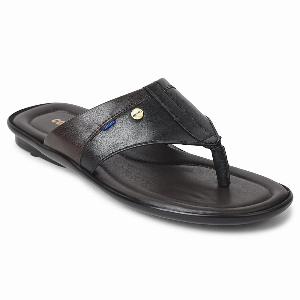 Coolers Black Casual Slipper For Mens SENTOS-5 By Liberty