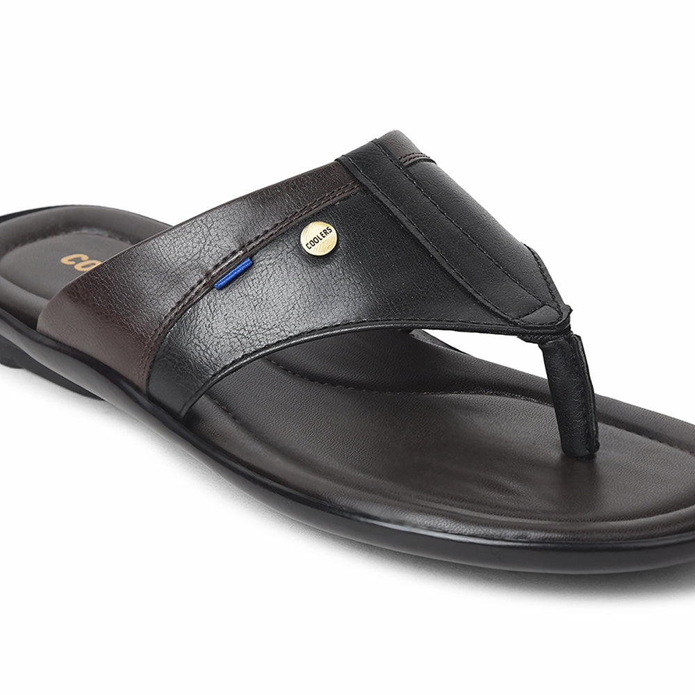 Coolers Black Casual Slipper For Mens SENTOS-5 By Liberty