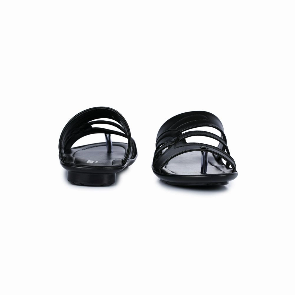 Coolers Casual Black Slippers For Men COOL99-1 By Liberty