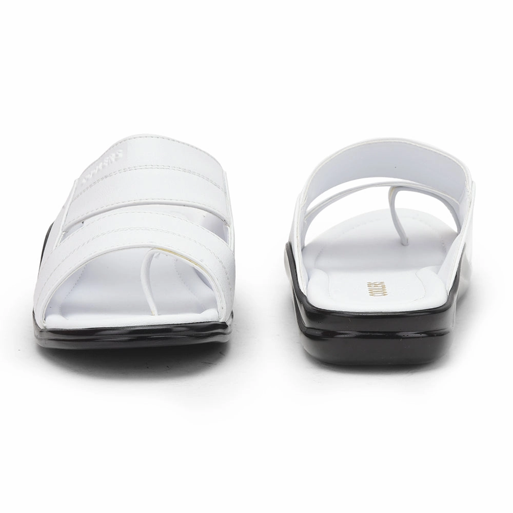 Coolers White Casual Slippers For Men 7193-60 By Liberty