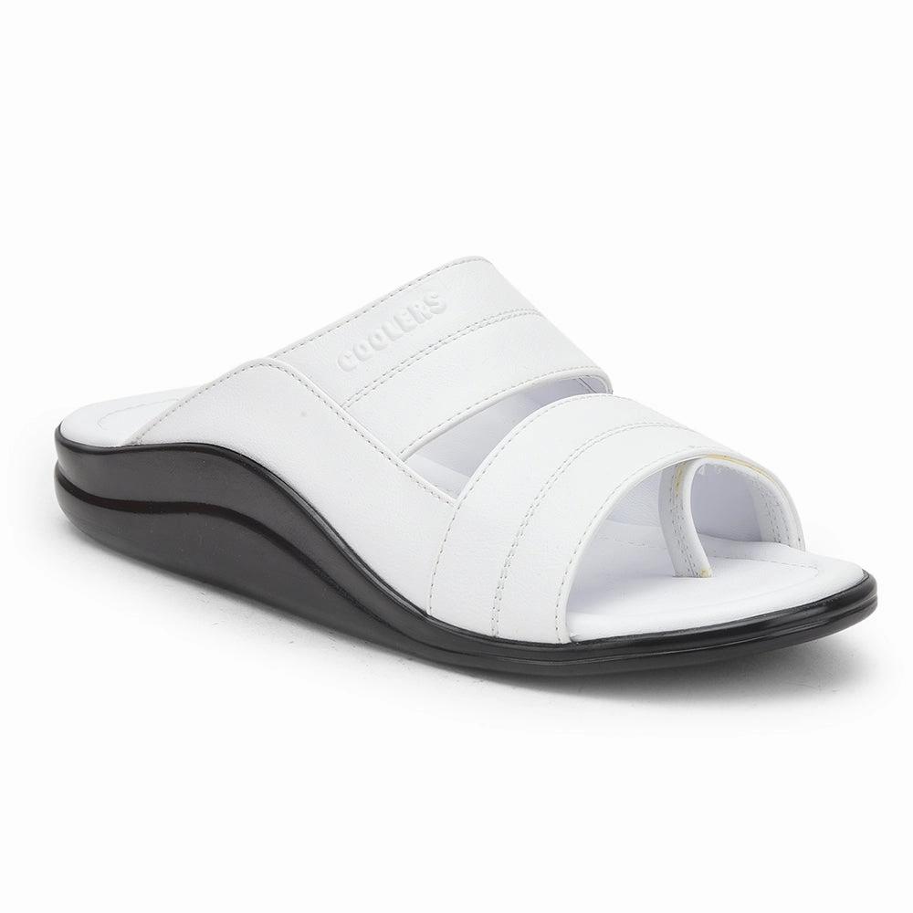 Coolers White Casual Slippers For Men 7193-60 By Liberty
