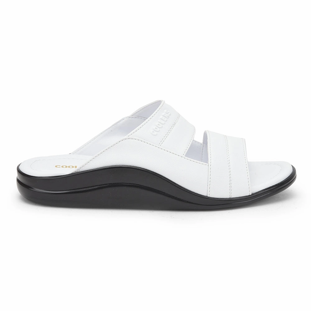 Coolers White Casual Slippers For Men 7193-60 By Liberty
