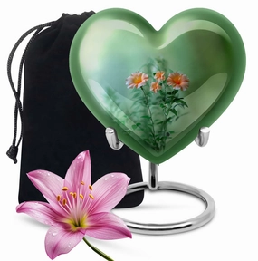 Cremation Flowers Urn - Large Funeral Urn for Men