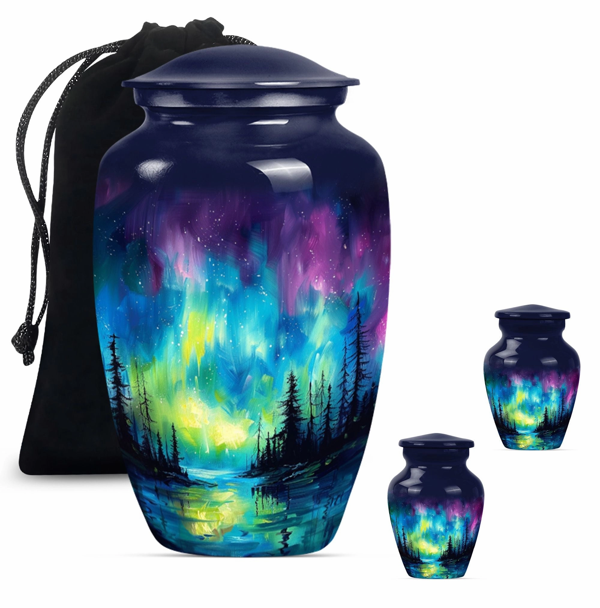 Cremation Keepsake with Purple Meadow Theme