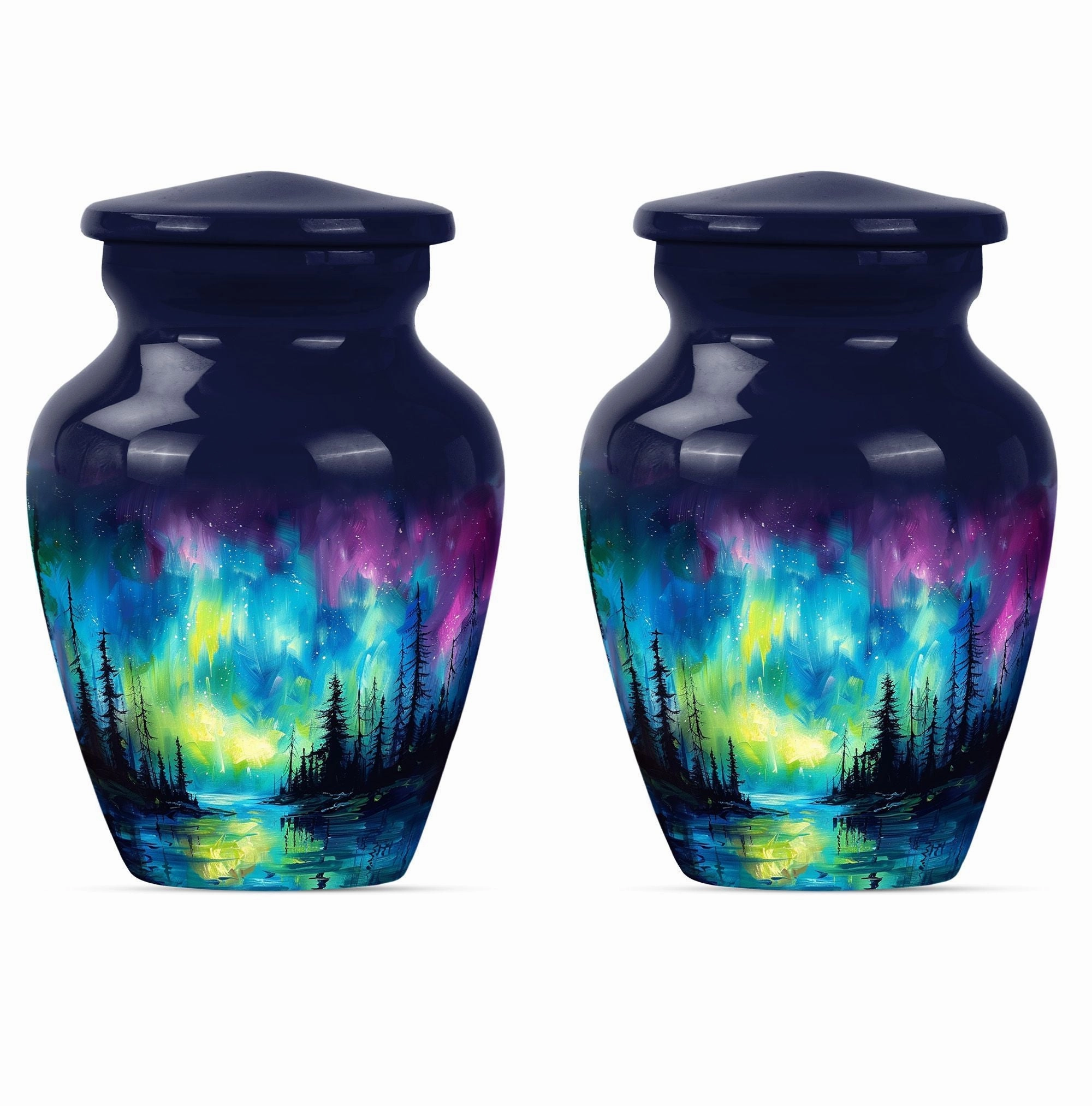 Cremation Keepsake with Purple Meadow Theme