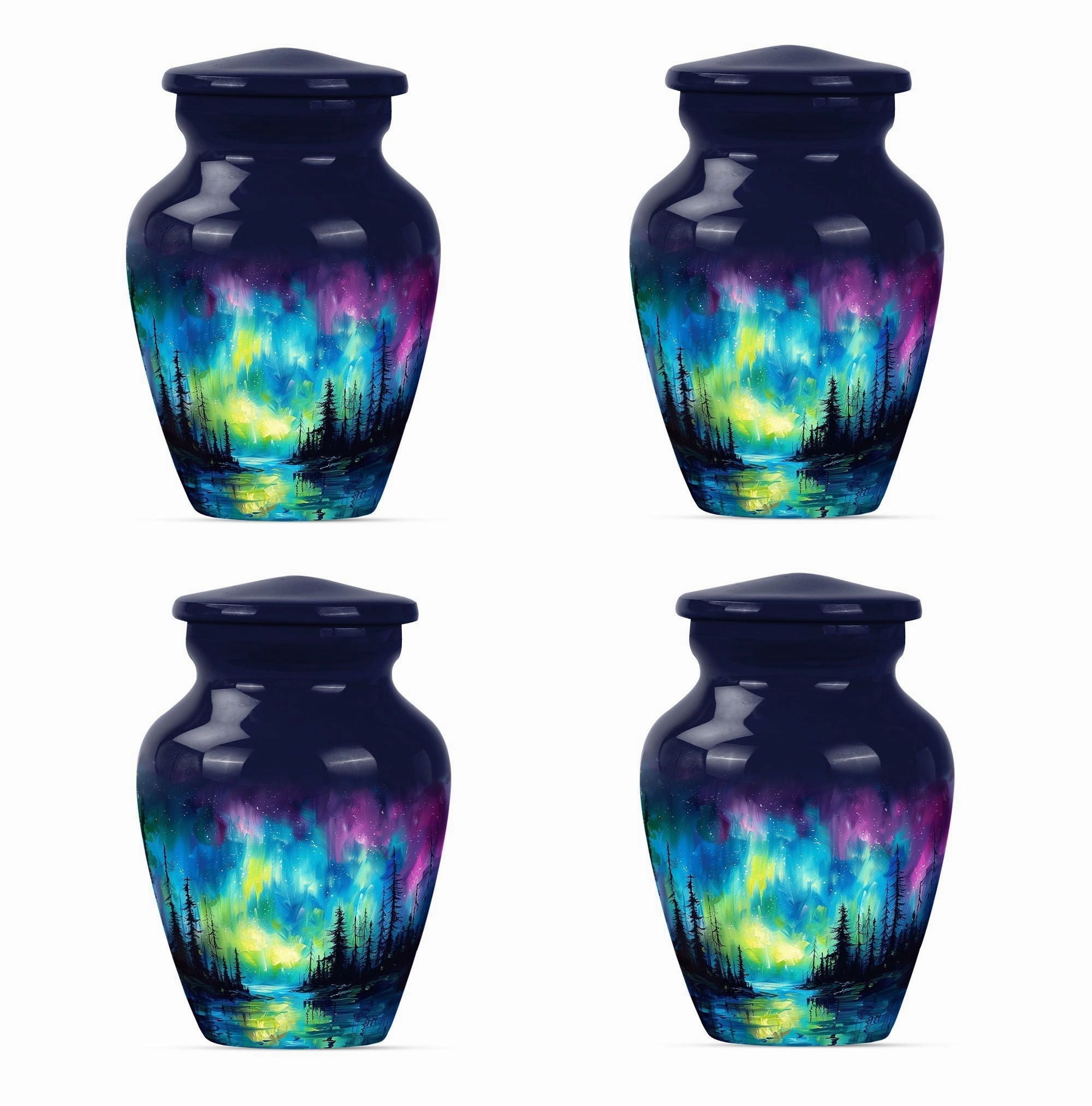 Cremation Keepsake with Purple Meadow Theme