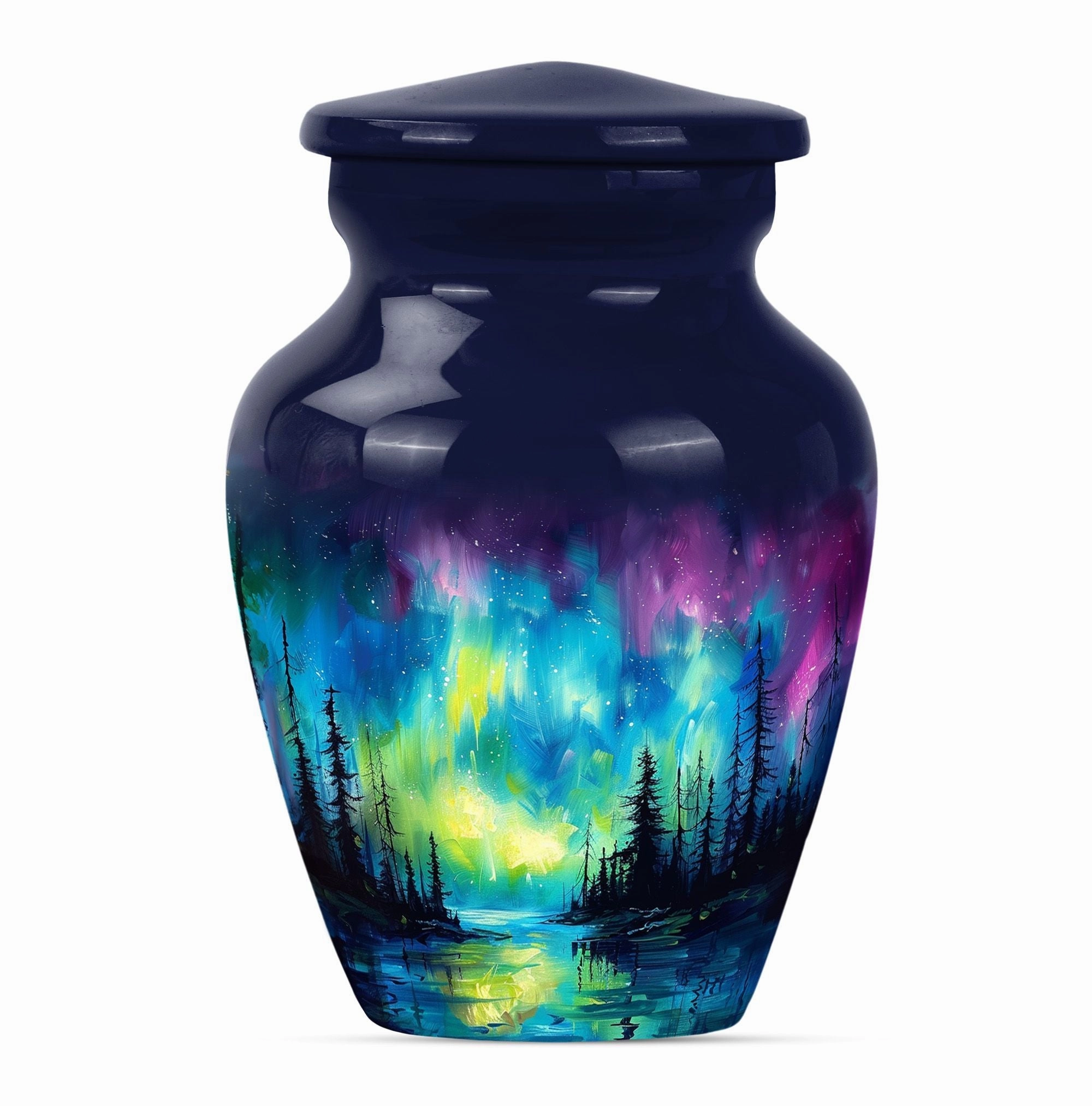 Cremation Keepsake with Purple Meadow Theme