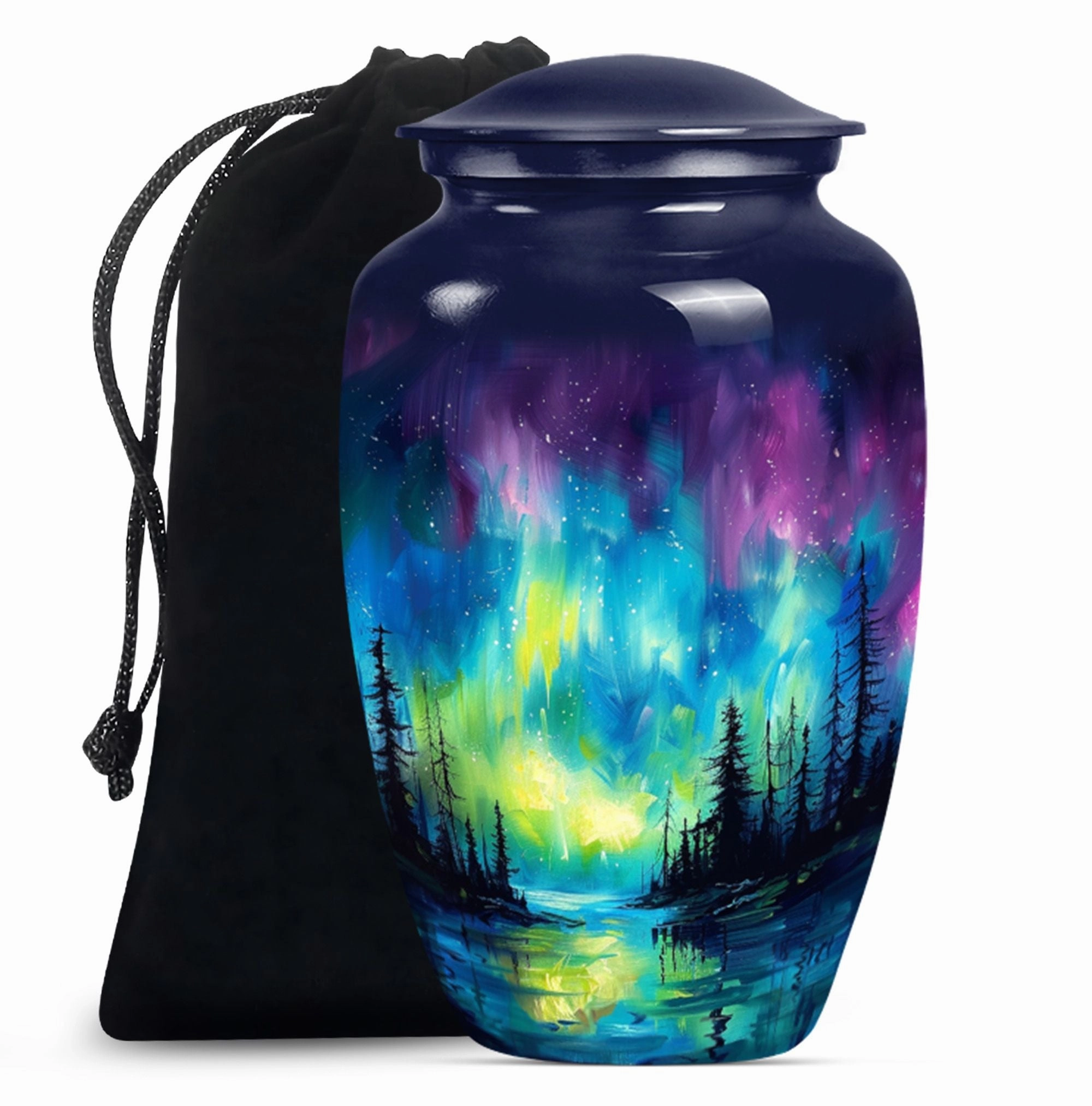 Cremation Keepsake with Purple Meadow Theme