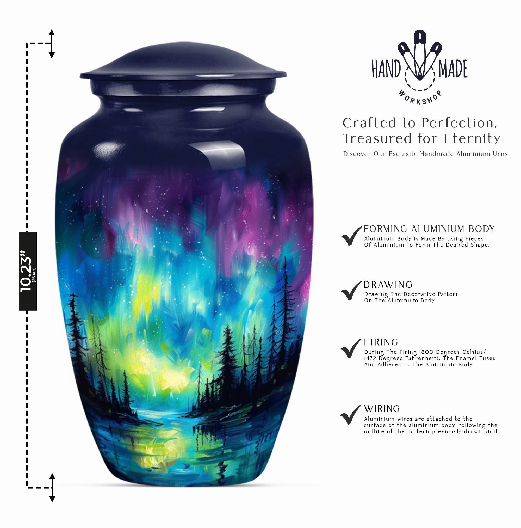 Cremation Keepsake with Purple Meadow Theme